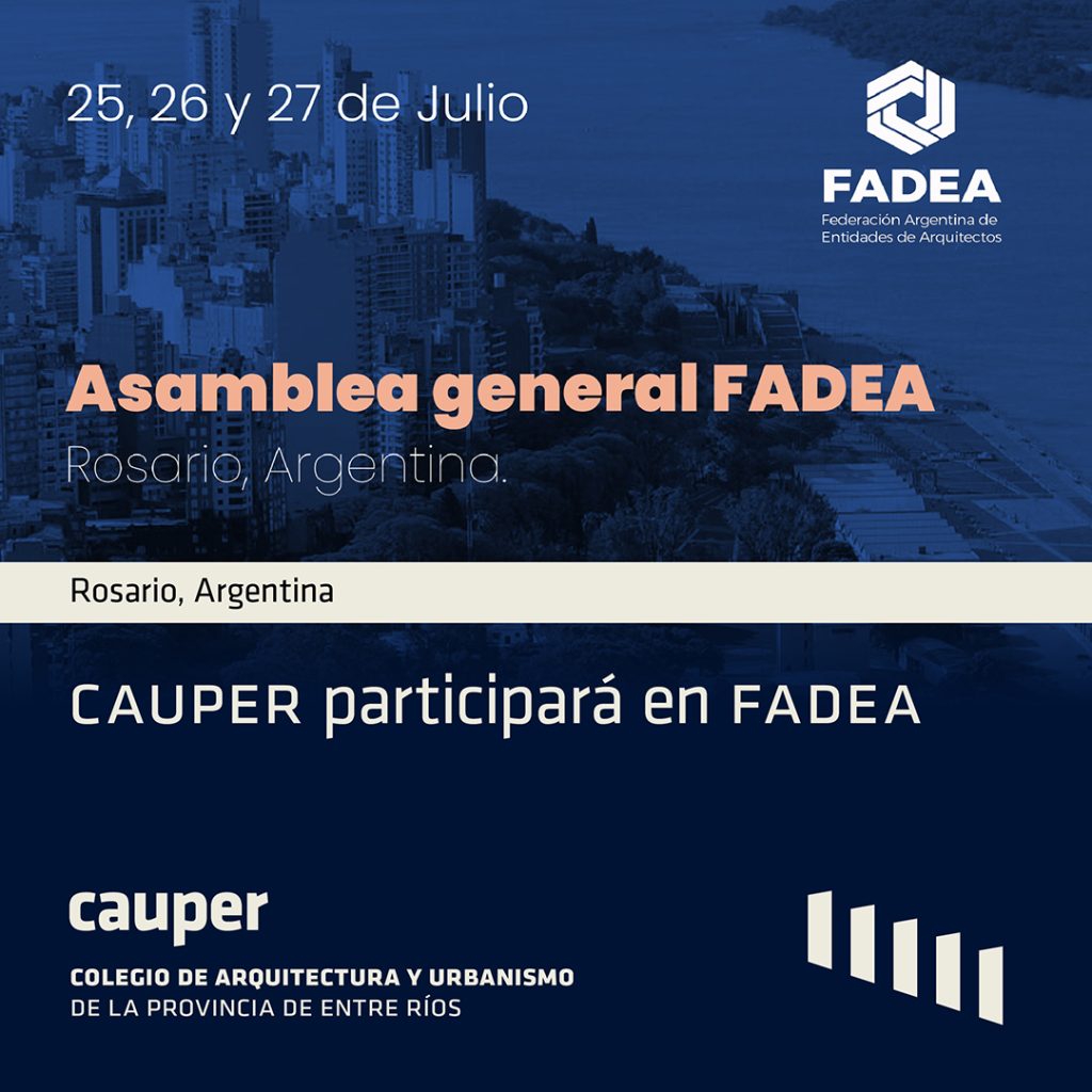 CAUPER Participará en la Asamblea General FADEA en Rosario