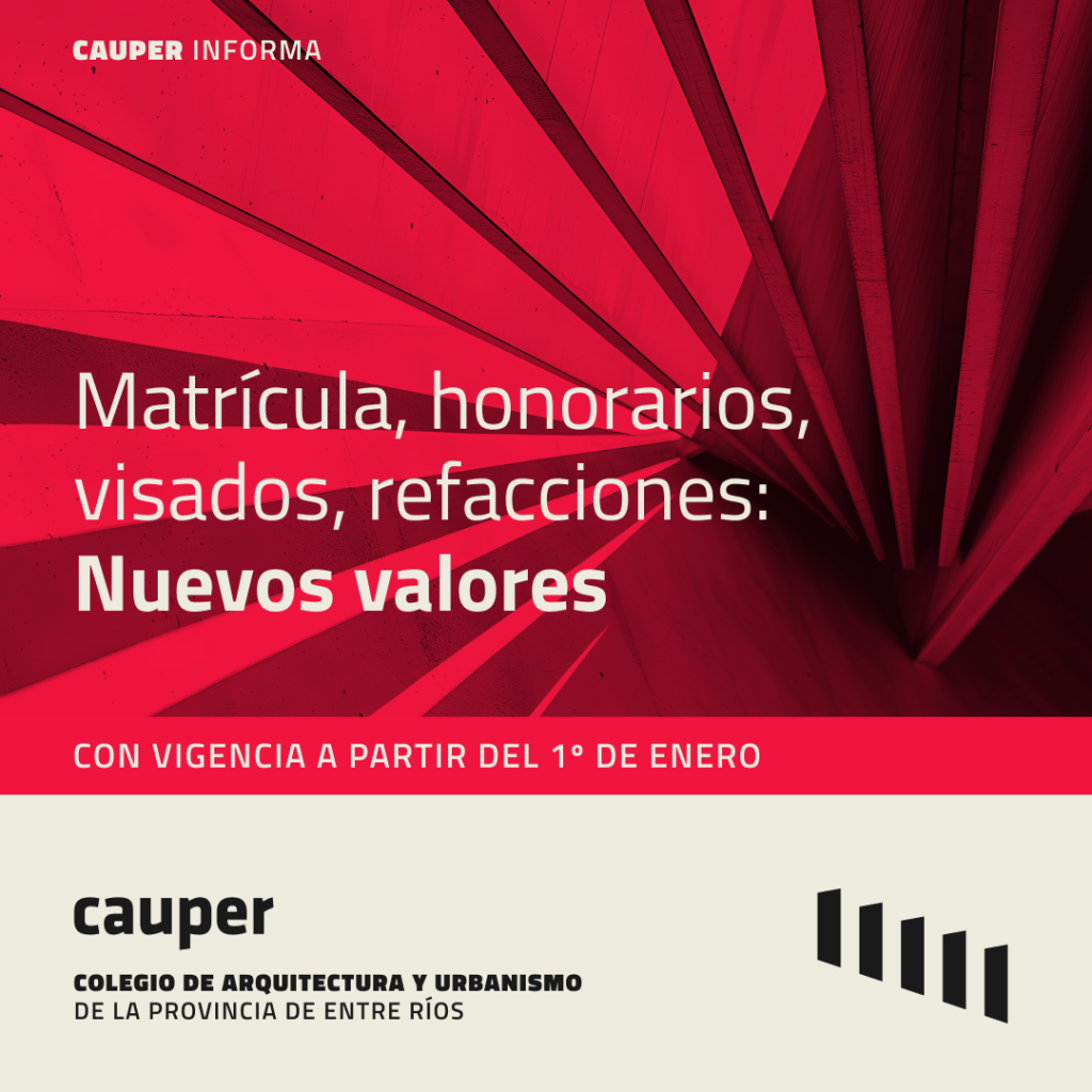 Matrícula, honorarios, visados, refacciones: Nuevos valores con vigencia a partir del 1º de enero lo