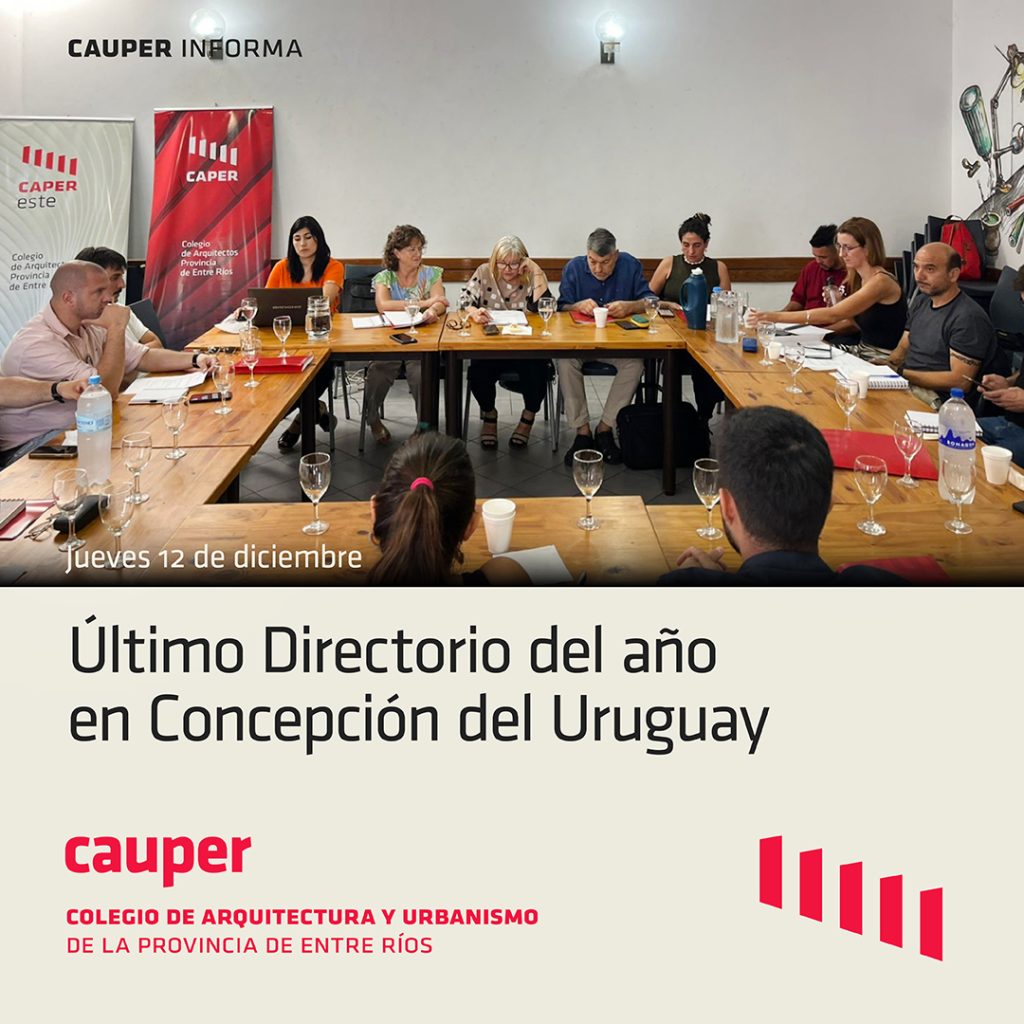 Última reunión de Directorio del año en Concepción del Uruguay